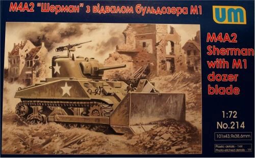 Unimodels UM214 Tank M4A2 with M1 Dozer Blade