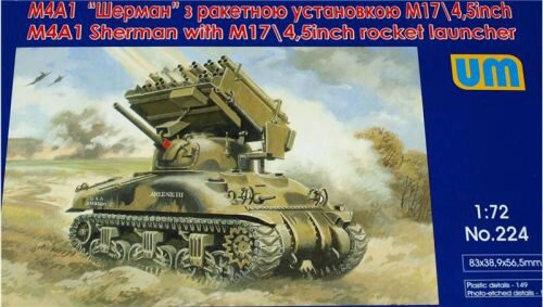 Unimodels UM224 Tank M4A1 w. M17/4,5inch rocket launcher