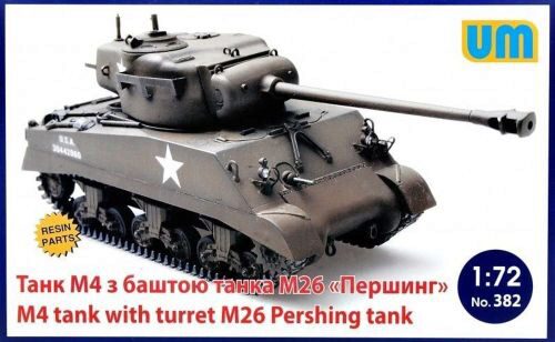Unimodels UM382 M4 Tank with turret M26 Pershing Tank