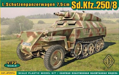 ACE 72514 Sd.Kfz.250/8 Leichter Schutzenpanzerwage (7,5cm)