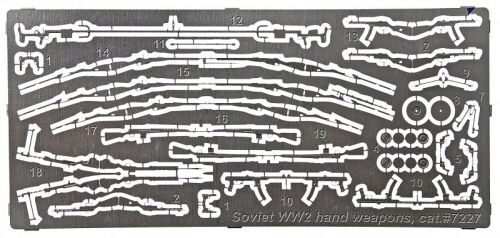 ACE PE7227 Photoetched set Soviet WWII hand weapons