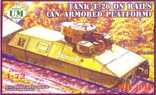 Unimodels UMT641 T-28 Tank on rails (armored platform)