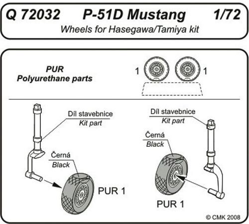 CMK Q72032 P-51D Mustang wheels