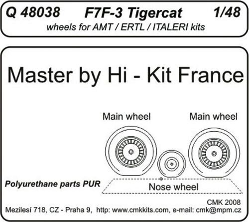 CMK Q48038 F7F-3 tigercat wheels für Revell Bausatz