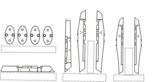 CMK Q48067 JAS-39C/D Wing and fuselage pylons for Italeri kit