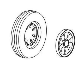 CMK Q48096 F6F Hellcat wheels with moulded eight