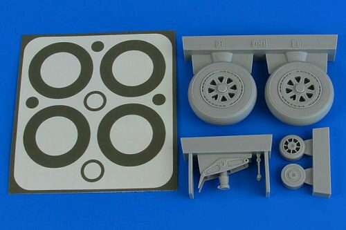 Aires 2227 A1H Skyraider wheels & paint masks for Trumpeter