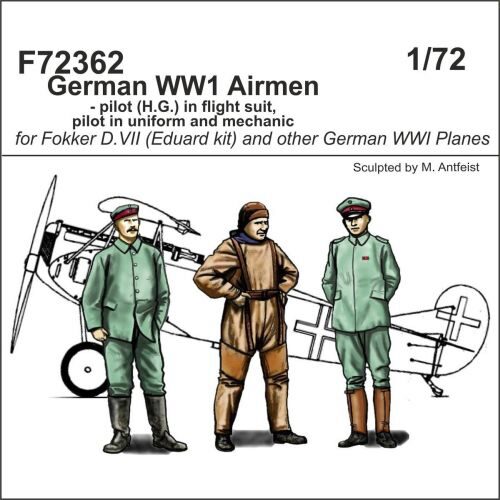 CMK 129-F72362 German WW1 Airmen-pilot(H.G.)in flight suit,pilot in uniform a.mechanic