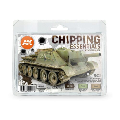 AK Interactive AK138 CHIPPING ESSENTIALS WEATHERING SET