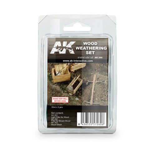 AK Interactive AK260 WOOD WEATHERING SET