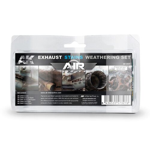 AK Interactive AK2037 EXAUSTS & STAINS WEATHERING SET