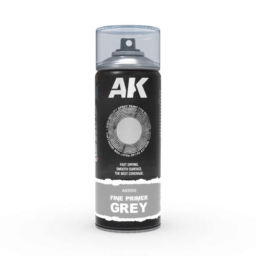 AK AK1010 Fine Primer Grey - Spray 400ml (Includes 2 nozzles)