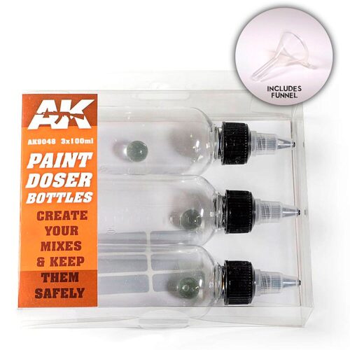 AK Interactive AK9048 Paint Doser Bottles 3x100 ml