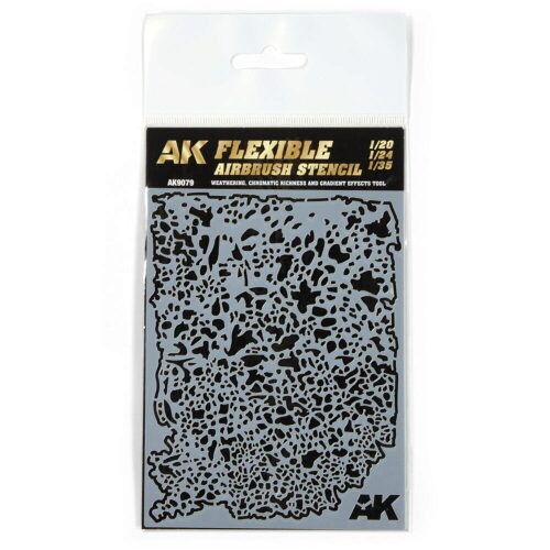 AK Interactive AK9079 FLEXIBLE AIRBRUSH STENCIL 1/20 1/24 1/35