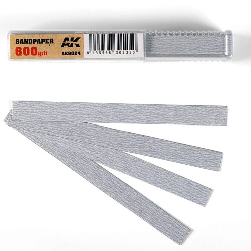 AK Interactive AK9024 Dry Sandpaper 600 grit x 50 units