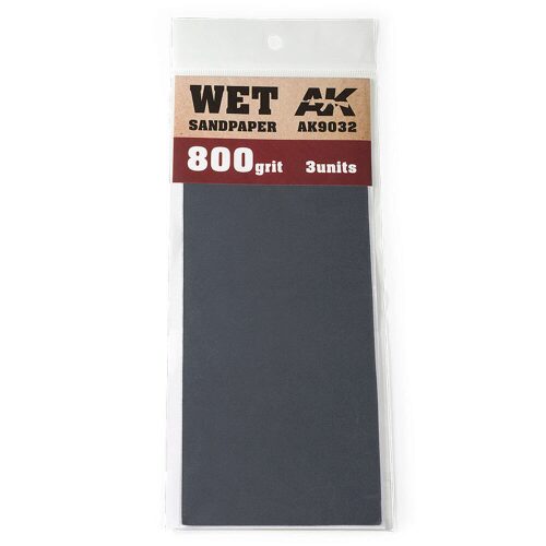 AK Interactive AK9032 Wet Sandpaper 800 Grit. 3 units