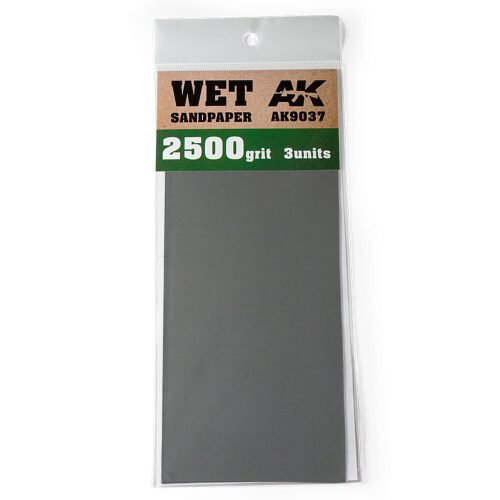 AK Interactive AK9037 Wet Sandpaper 2500 Grit. 3 units