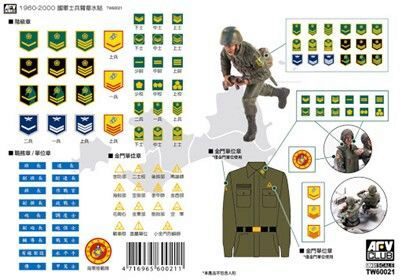 Hobby Fan TW60021 ROC ARMY 1960-2000 MILITARY ARMBAND DECAL