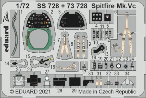 Eduard Accessories SS728 Spitfire Mk.Vc for Airfix