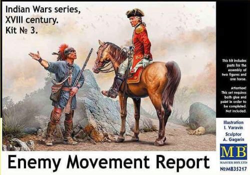 Master Box Ltd. MB35217 Enemy Movement Report. Indian Wars Series, XVIII century. Kit No. 3