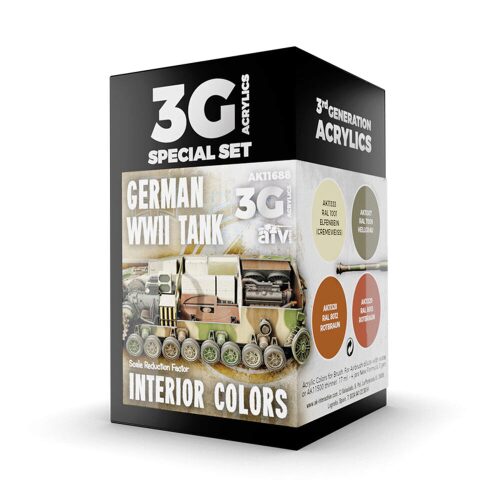 AK Interactive AK11688 WWII GERMAN TANK INTERIOR COLORS