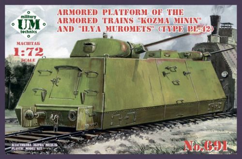 Unimodels UMT691 Armored platform of the armored trains Kozma Minin and Ilya Muromets
