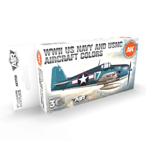 AK Interactive AK11729 WWII US Navy & USMC Aircraft Colors SET 3G