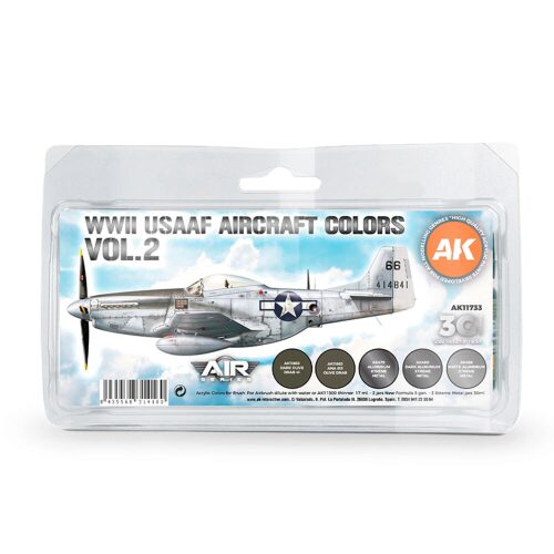 AK Interactive AK11733 WWII USAAF Aircraft Colors Vol.2 SET 3G