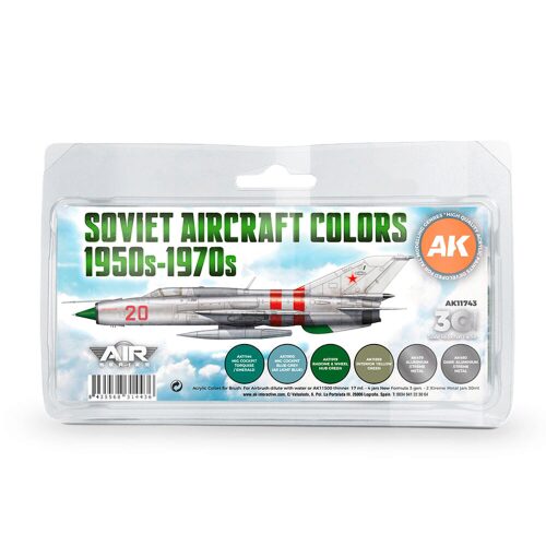 AK Interactive AK11743 Soviet Aircraft Colors 1950s-1970s SET 3G