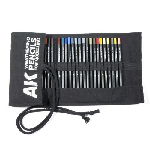 AK AK10048 WEATHERING PENCILS FULL RANGE CLOTH CASE (37 waterpencil colors)