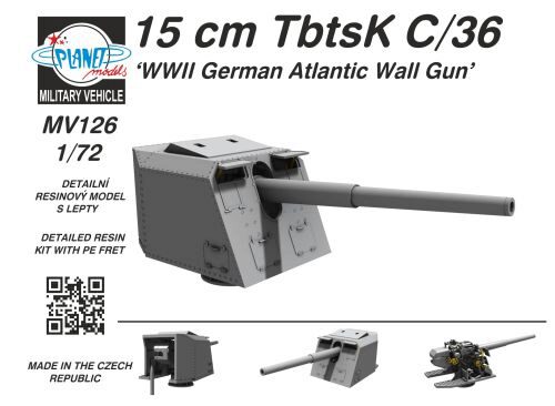 Planet Models 129-MV126 15 cm TbtsK C/36 WWII German Atlantic Wall Gun
