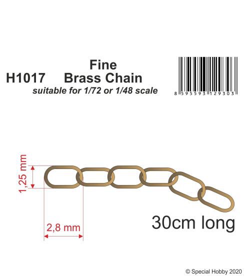CMK H1017 Fine Brass Chain - suitable for 1/72 or 1/48 scale