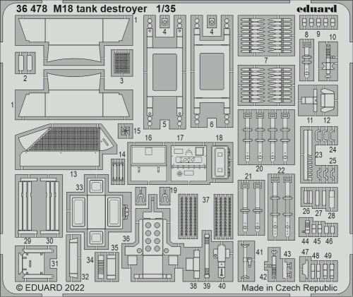 Eduard Accessories 36478 M18 tank destroyer for TAMIYA