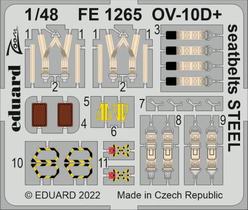 Eduard Accessories FE1265 OV-10D+ seatbelts STEEL for ICM