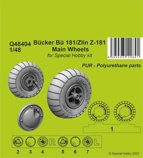 CMK 129-Q48404 Bücker Bü 181/Zlin Z-181 Main Wheels