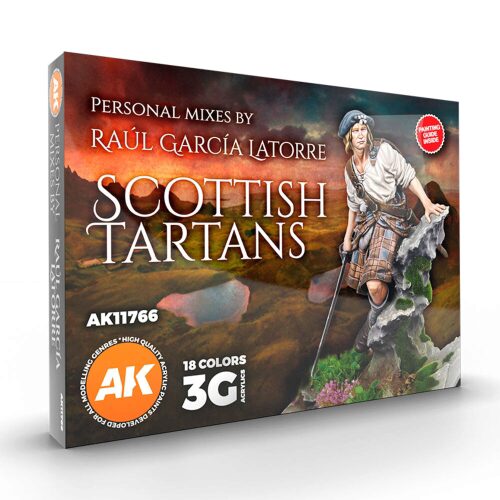 AK Interactive AK11766 3GEN SCOTTISH TARTANS - SIGNATURE SET BY RAÚL GARCÍA LATORRE