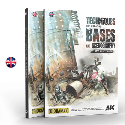 AK Interactive AK648 Techniques for creating bases and scenography – English