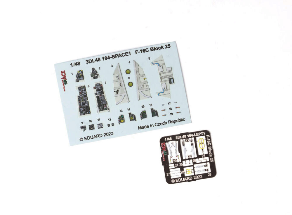 Eduard Accessories 3DL48104 F-16C Block 25 SPACE 1/48 for KINETIC