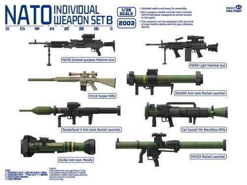 Magic Factory 2003 NATO Individual Weapon Set B(A kit incl.2pcs of each weapon