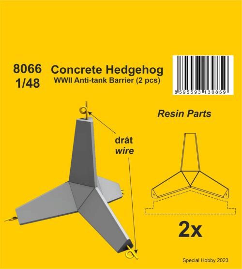 CMK 8066 Concrete Hedgehog - WWII Anti-tank Barrier (2 pcs.) 1/48