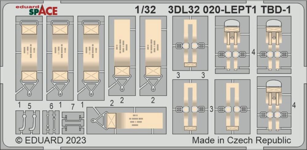 Eduard Accessories 3DL32020 TBD-1 SPACE 1/32 TRUMPETER