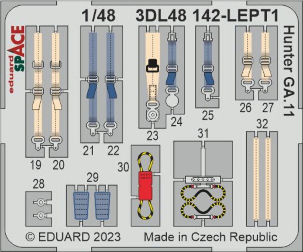 Eduard Accessories 3DL48142 Hunter GA.11 SPACE 1/48 AIRFIX