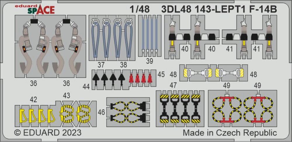 Eduard Accessories 3DL48143 F-14B SPACE 1/48 GREAT WALL HOBBY