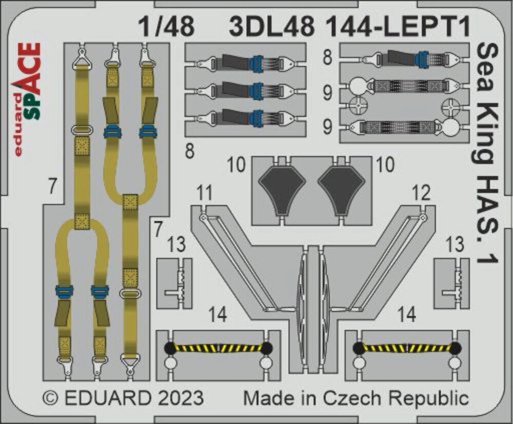 Eduard Accessories 3DL48144 Sea King HAS.1 SPACE 1/48 AIRFIX