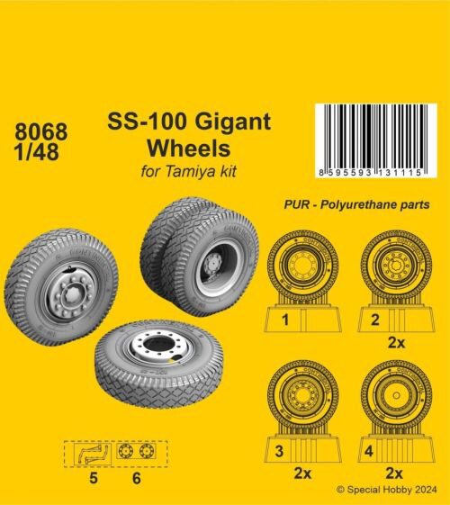 CMK 8068 SS-100 Gigant Wheels 1/48 / for Tamiya kits
