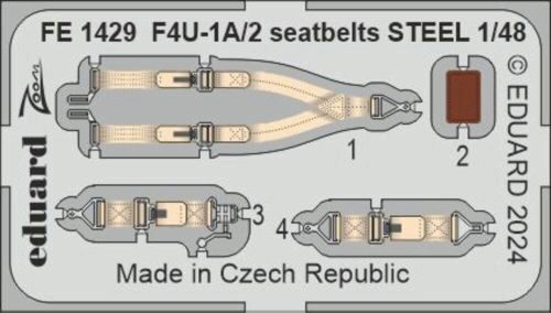Eduard Accessories FE1429 F4U-1A/2 seatbelts STEEL 1/48 MAGIC FACTORY