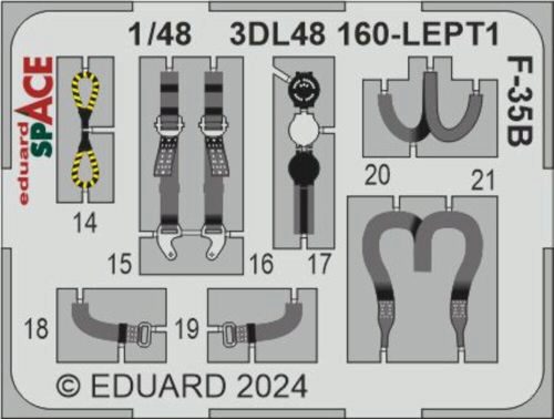 Eduard Accessories 3DL48160 F-35B SPACE 1/48 TAMIYA