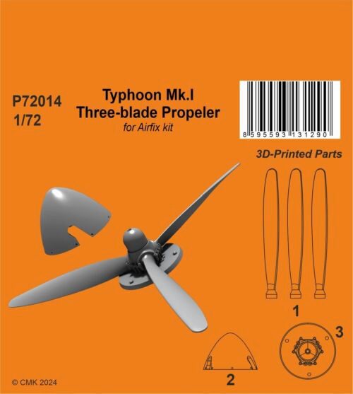 CMK 129-P72014 Typhoon Mk.I Three-blade Propeler 1/72