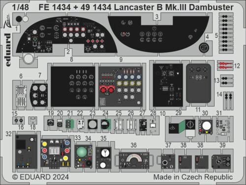 Eduard Accessories FE1434 Lancaster B Mk.III Dambuster 1/48 HKM