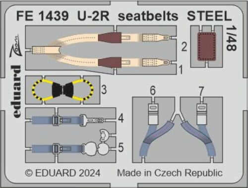Eduard Accessories FE1439 U-2R seatbelts STEEL 1/48 HOBBY BOSS